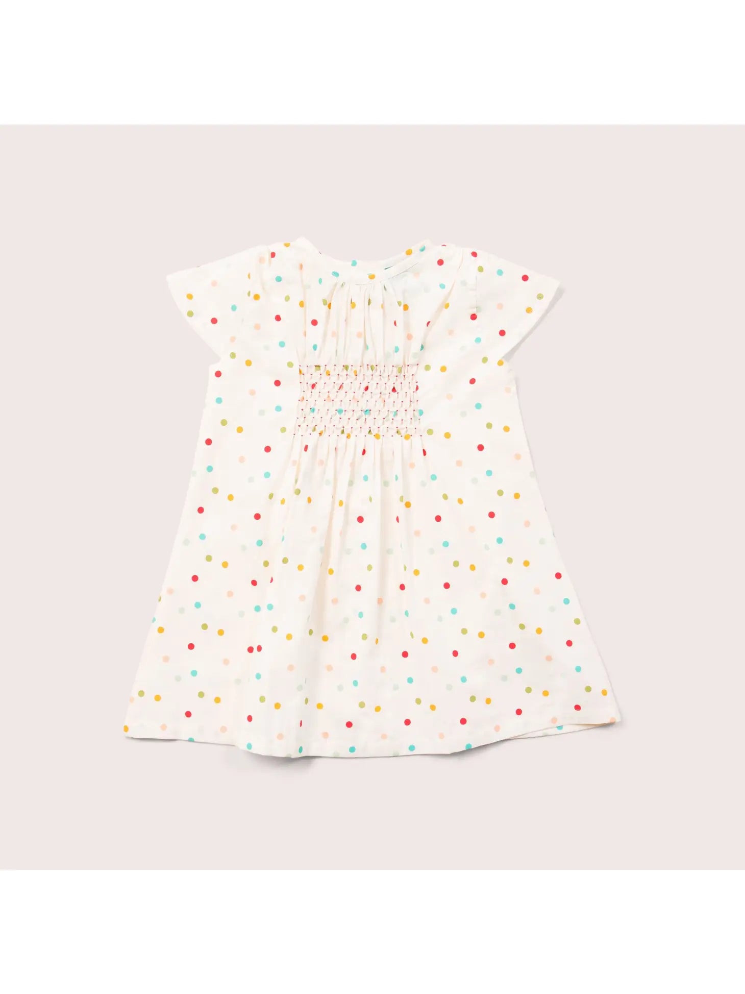Little Green Radicals - Dress - Smocked Rainbow Spots Lily Jane Little Green Radicals - Dress - Smocked Rainbow Spots Lily Jane