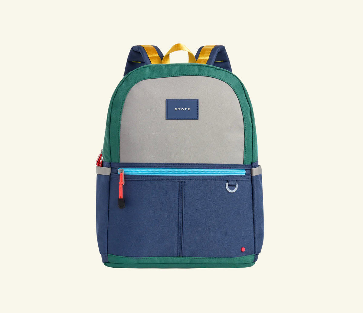 State Bags - Kane Double Pocket Backpack - Green/Navy – Lily Jane