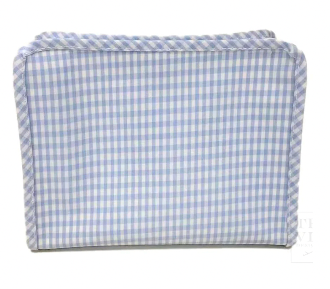 TRVL ROADIE LARGE Zip Pouch - GINGHAM COCO main image 0